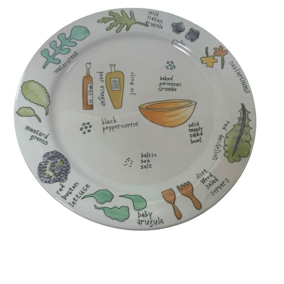 “SALAD DAYS” by Ursula Dodge for  Signature Housewares Set Of 4  9" Plates - Picture 9 of 16